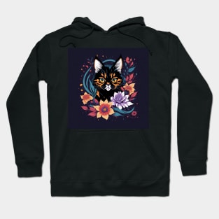 Floral Cat Hoodie